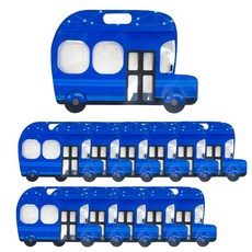 버스 자동차 구디백 지퍼백 선물 포장, 12개, 파랑