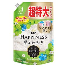 LION 勞娜 快樂夢想觸感柔軟精 閃耀面膜香 補充包 超大容量 1285ml 141089, 1個, 1.285L