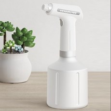 전동 압축분무기 화이트 자동 압축 원예 자동 무선 스프레이 분무기 900ml, 1개