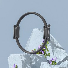 普拉提圈 瑜伽健身環 瘦腿 居家運動器材, 神秘黑, 1個