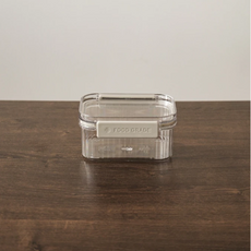 FOOD GRADE 透明條紋儲物盒, 1個