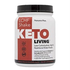 Natures Plus LCHF生酮奶昔粉, 巧克力, 1個, 675克