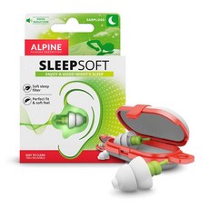 Alpine Sleepsoft 頂級舒適睡眠耳塞, 1個, 2個裝