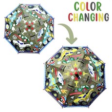 [플로스앤락] 어린이/아동 우산 - 컬러체인징 우산 (레이싱카) 2026년 최신상품! 영국에서 온 프리미엄 우산 비를 맞으면 컬러가 나오는 신기한 우산