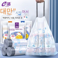 가정용 휴대용 밧줄 걷어 쓰레기봉투 두껍게 하기, 1개, 30L*69장
