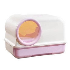 UrbanPaw 奶糕通道貓砂盆 寬敞舒適 有效除臭 簡約時尚, 薰衣草紫色, 1個