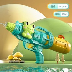 大號雙噴頭鴨子造型兒童水槍 350ML, 單噴頭 青蛙水槍 - 綠色, 1個