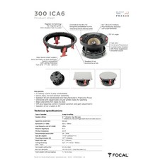 沐耳 法國原裝 Focal 35度投射吸頂式揚聲器 300 ICA6：Flax亞麻纖維中低音 鋁鎂合金高音