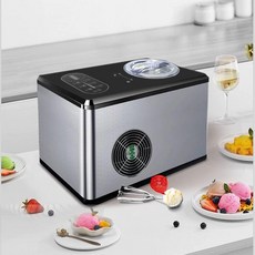 해이프 아이스크림 메이커 젤라또 자동 제조기 요구르트, 스테인리스 스틸 업그레이드 - 압축 냉각 - 1500m