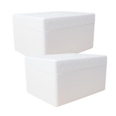 청년몰 CN-03호 내경236x172x120 스티로폼박스, 2개, 흰색