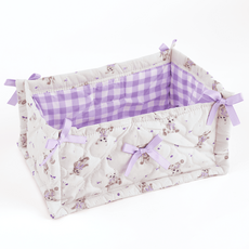 핫쏘잇 다용도 포근한 누빔 기저귀 바구니, 1개, 라벤더
