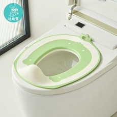 智能馬桶嬰兒童坐便圈大號男女寶寶專用舒適坐便器, 皇冠包膠防滑款-綠色【1-8歲】