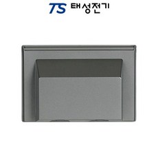 태성전기 틸인스 메탈그레이 방우형 가로 2구 콘센트, 1개