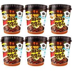 에스제이서진 뽀로로 짜장 컵 떡볶이 110g 6개 어린이 간식 선물