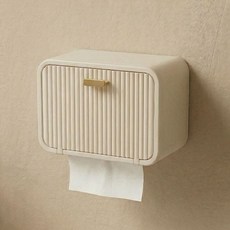 엘듀오 무타공 핸드타월 디스펜서 휴지걸이 가능 티슈 올인원, 1개, 베이지