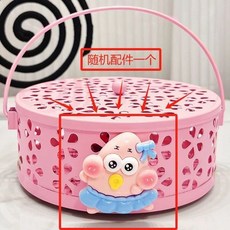 可愛卡通造型蚊香安全盤託帶蓋家用防燙防火蚊香盒, 卡通蚊香盒-（只有配件）隨機配件1個