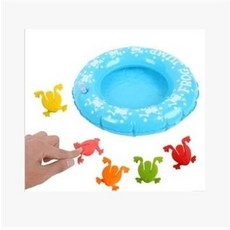 FROG JUMP 充氣玩具, 兒童充氣兔子套圈+跳青蛙彈玩具, 1個