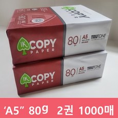 IK Copy 80g A5 2권 1000매 (A4복사용지 절반크기), 2개