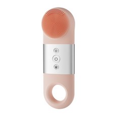 진동 클렌저 실리콘 전동 온열 쿨링 세안 브러시 클렌져 클렌징 디바이스 기기, 핑크
