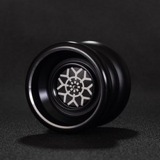 專業花式金屬合金悠悠球 入門級初學者溜溜球, 1個, MJ黑色活睡眠（提球回收）,+10繩子