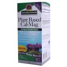 NATURE'S ANSWER 無麩質鈣鎂素食萃取液, 1罐