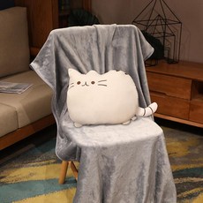 루미브릿지 낮잠베개 직장인 핸드 사무실, 화이트 쿠키 캣
