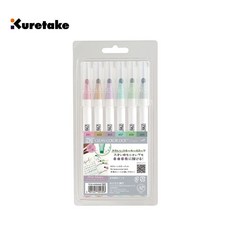 Kuretake吳竹 點點筆煙燻色六入組 TCSD-6100/6VB 手帳裝飾必備, 1個