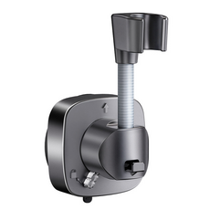 무타공 강력 접착식 고급 각도조절 샤워기 거치대, 건메탈