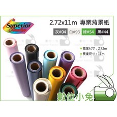 Superior Seamless 2.72mX11m 專業背景紙 #44 黑, 灰色, 1個