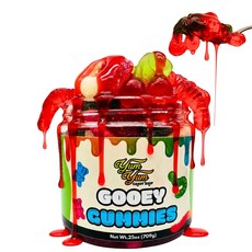 꾸덕한 젤리 구이 구미스 사워 와일드 체리 Yum Yum Delights Sour Gooey Gummies, 1개, 369g
