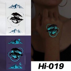 夜光可愛小圖紋身貼紙【WAWA TATTOO】ins男女防水微紋身貼紙刺青貼紙, 1個, Hi-019