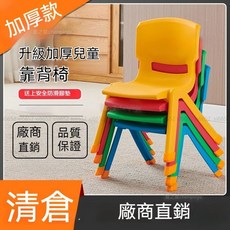 臺倉出貨兒童塑料靠背椅，家用加厚寶寶小板凳，幼兒園防滑矮凳，學習靠背椅, 紫色,實心腿【坐高21cm】寶寶款-無腳套, 1個
