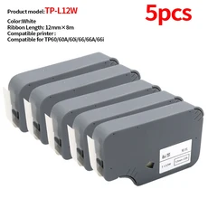 1~10pcs 라벨 용지 TP-L092W Supvan 리본 번호 매기기 기계, 25 TP-L12Y--5pcs