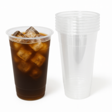 눈꽃나무 국내산 92파이 20온스 일회용 PET컵 아이스컵 일반형, 1개, 580ml, 100개입