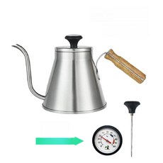 커피서버 매트블랙 드용 케틀용 단품 드립서버 렌지용, 기계식 실리콘 슬리브 포함, 1개, 1L