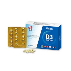 盛沛 Simpor D3 800IU 軟膠囊 60粒, 1個, 60顆