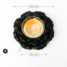 臺灣製大蓮花燈芯固定座-綠色 (9色可選) #萬年燈心 #薰香座 #供佛 #供油燈 #點燈供佛 #佛燈油 #油燈, 蓮花燈芯固定座〖大〗【黑】附燈芯, 1個