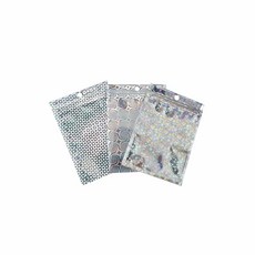 걸이형 디자인 홀로그램 지퍼백 포장봉투 7x10cm 미니지퍼팩, 별