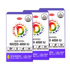 한미 비타민D 4000 IU 3박스 (180캡슐), 단품, 3개