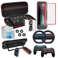 Switch 2 Accessories Bundle for Nintendo 18 in 1 Game Kit: Travel Carry Case Screen Protector wit, 388464 Switch 2 Accessories Bu