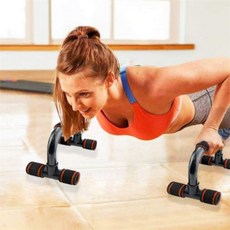 완자스토어 푸쉬업바 오렌지블랙 가슴운동기구