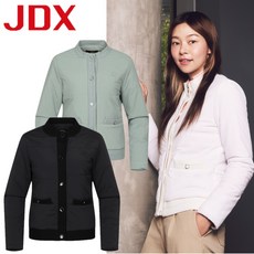 JDX 제이디엑스 24년 겨울 세일!! 여성 라이트 니트 패치 패딩 점퍼 X2WJVY8112