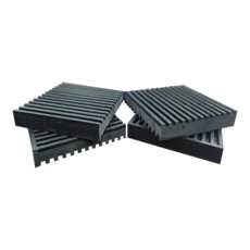매트천국 골고무패드 4개입 소음 진동방지 골 방진고무판 100x100mm, 검정, 1개