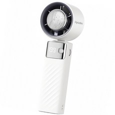 히아데스 휴대용 접이식 손선풍기 급속 냉각 각도조절 에어컨 선풍기 BLDC 4000mAh, 화이트