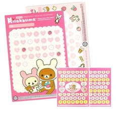 리락쿠마 칭찬보드 2p + 스티커 2p 세트, 토끼핑크, 3세트