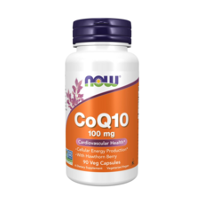 NOW Foods CoQ10 100mg素食膠囊, 90顆, 1罐
