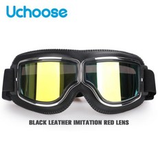 고글헬멧 오토바이헬멧 방풍 안경 가죽 안전 보호 눈부심 방지 모토크로스 크로스 컨트리 스팀펑크 휴대하기 쉬운, 5) 5, 5) 5