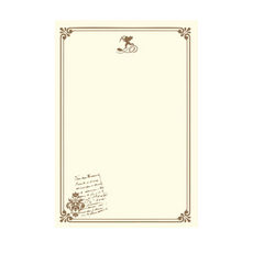 復古風米白信紙古典花紋邊框書寫流暢信件卡片裝飾皆宜, 信紙｜米白空白 (10入), 1箱