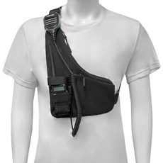 LSENG L-Type Radio Chest Harness Shoulder Holster Pack Adjustable Single Pouch Two-Way Suitable fo, VEST-L