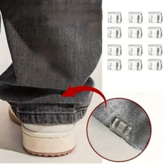 바지 밑단 끌림 방지 무봉제 숨은 보이지 않는 팬츠 단축 클립, 12매